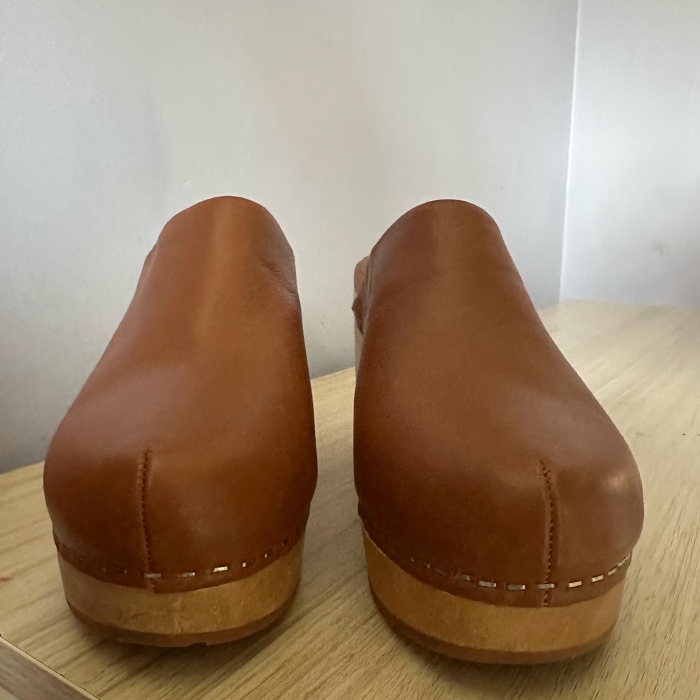 Charlotte Stone Cognac Leather Slide Mules - Picture 4 of 7